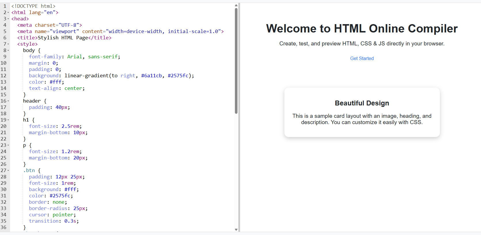 HTML Editor with Live Preview