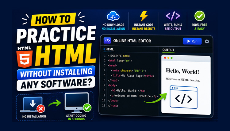 How to Practice HTML Without Installing Any Software?